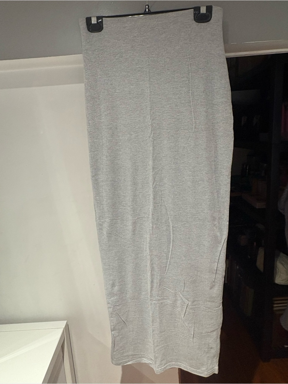 PrettyLittleThing Heather Gray Maxi Stretch Skirt